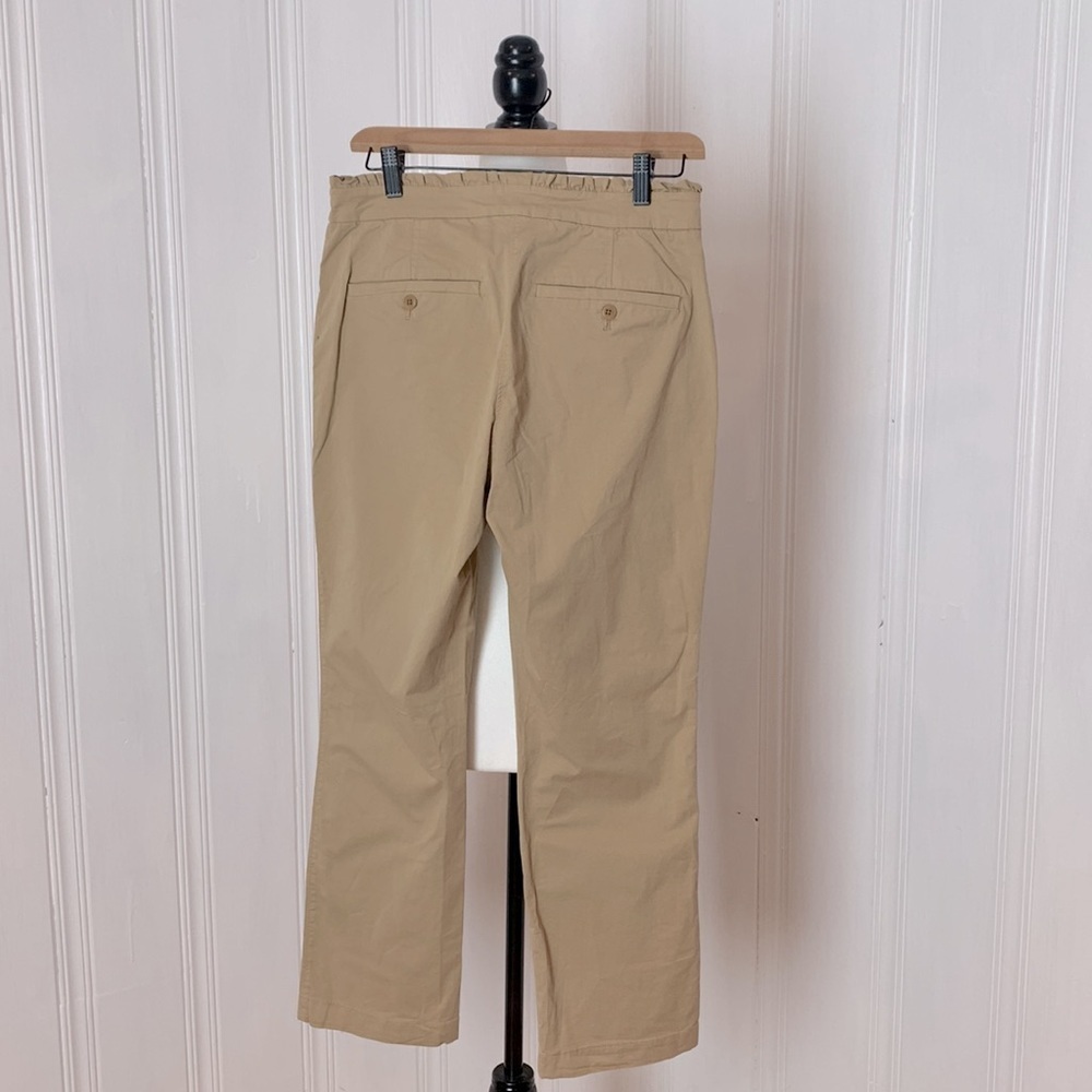 Classic J.CREW camel chino pants with frills - Picture 3 of 6